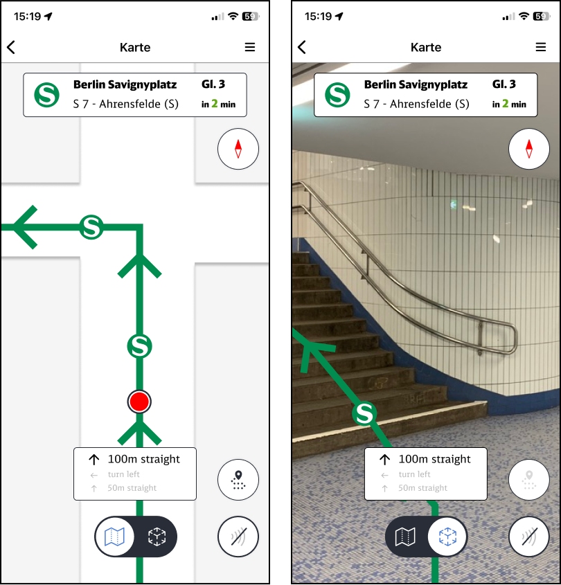 mid-fi prototyape map and AR app