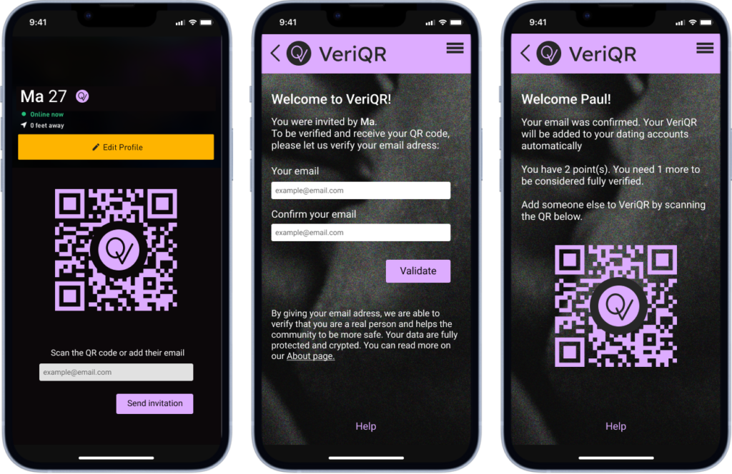 Mock up VeriQR app